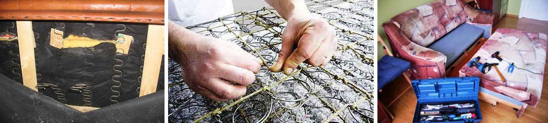 Ремонт м'яких меблів - заміна пружин в дивані